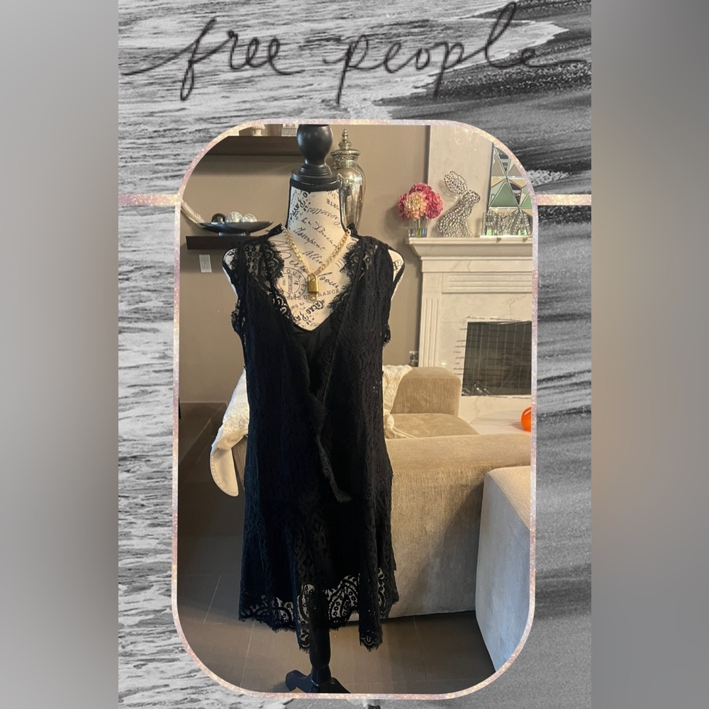 🆕 Free People Black Lace Dress